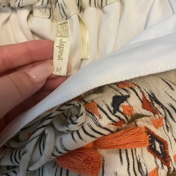 Drapey Boho Tassel High Waisted Shorts - Picture 3 of 5